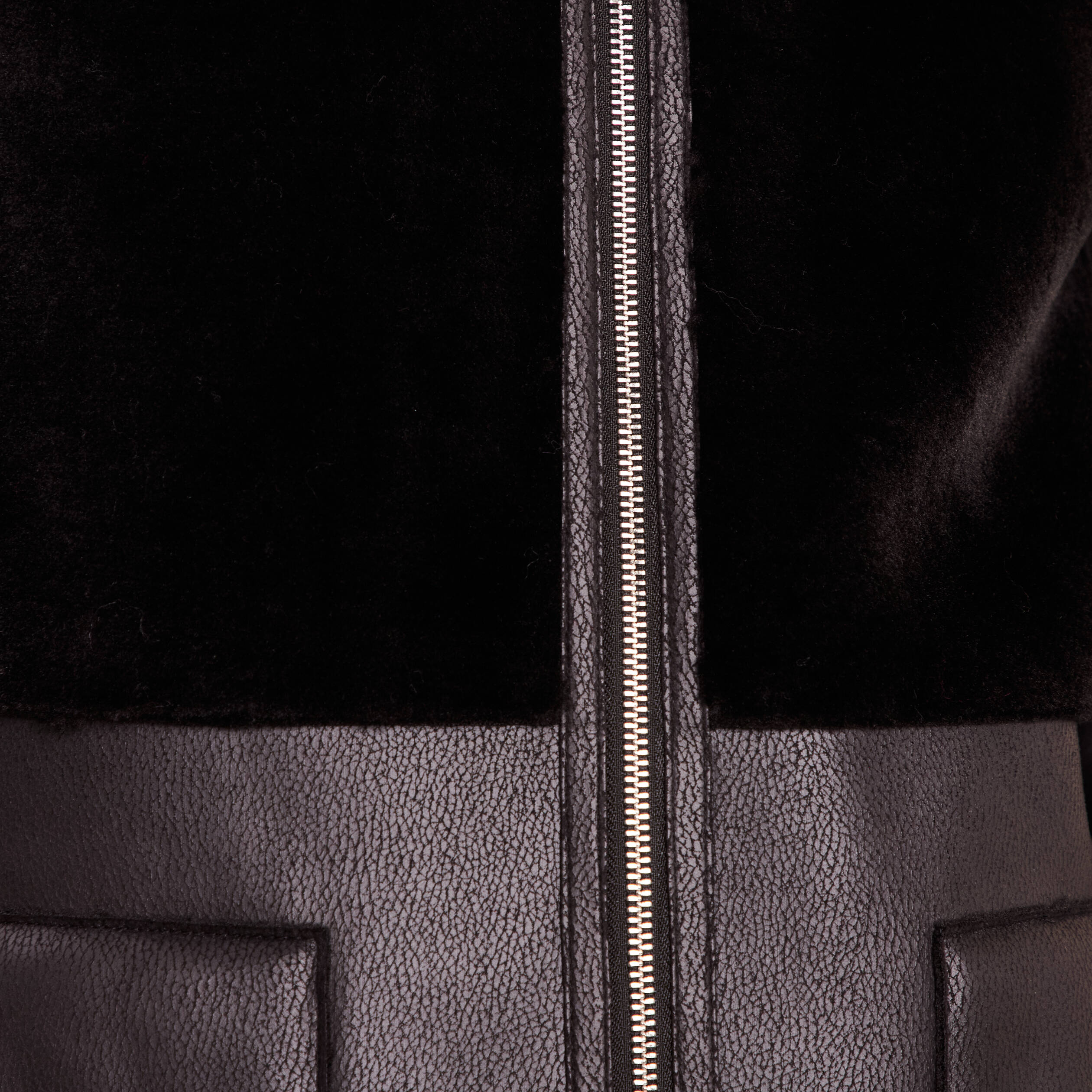 Manteau fausse fourrure capuche amovible noir femme