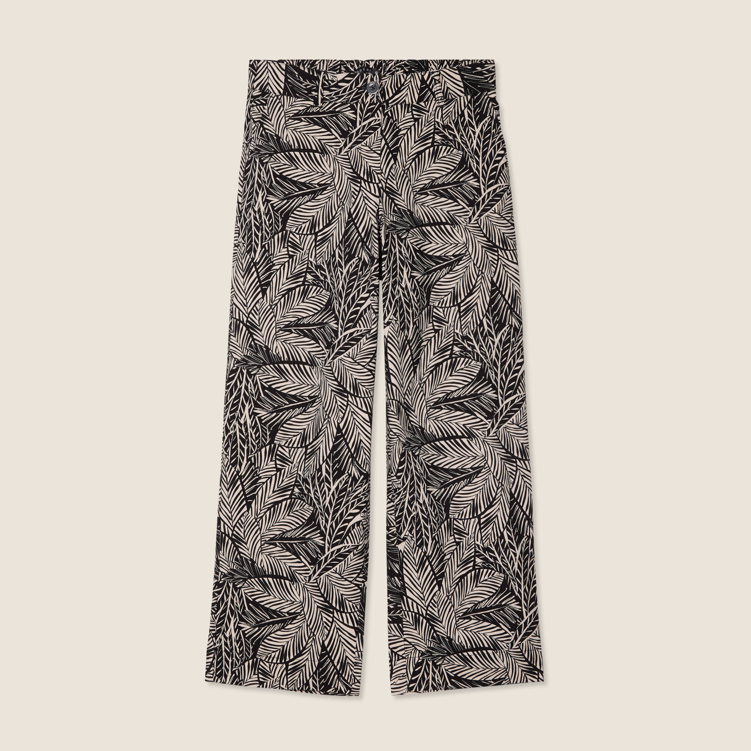 Pantalon large 7/8ème noir femme