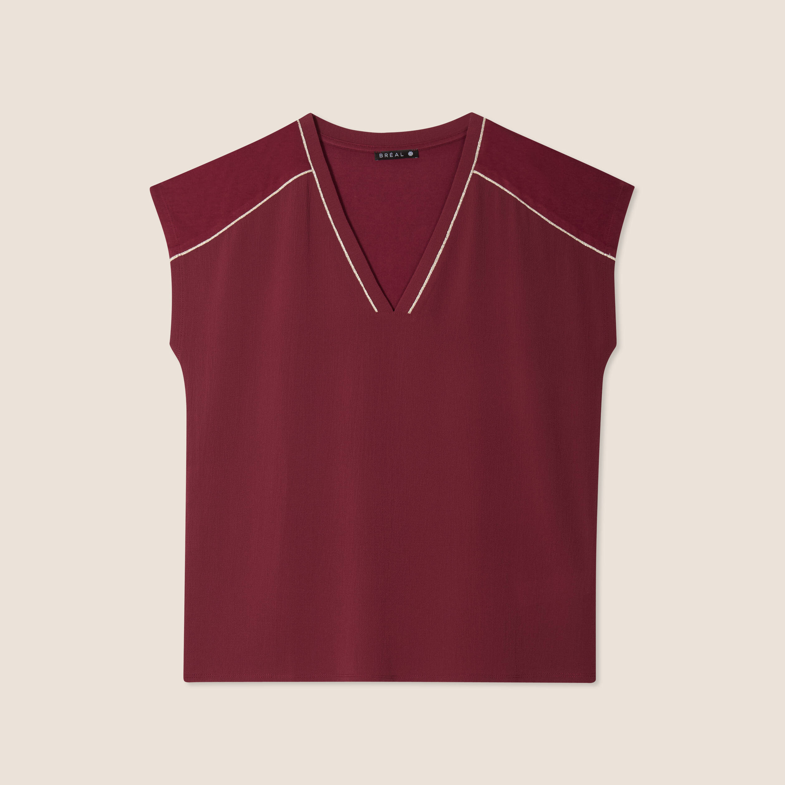 t shirt manches courtes bordeaux femme T-shirt manches courtes bordeaux femme